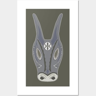 Su Boe Mask Sardinian Posters and Art